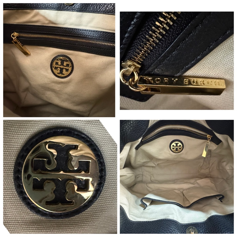 Tory Burch Leather top handle shoulder bag with huge Tory church logo - Picture 7 of 8